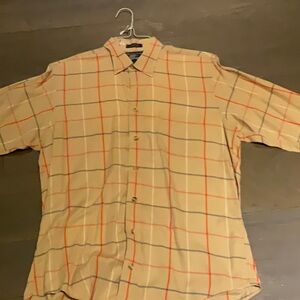 Men's Beige Checkered Shirt